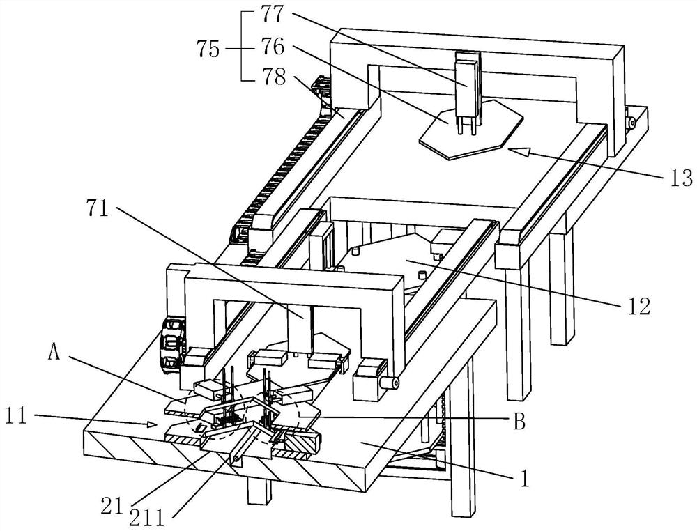 Automatic production line of total heat exchange core, and cutting and conveying structure thereof