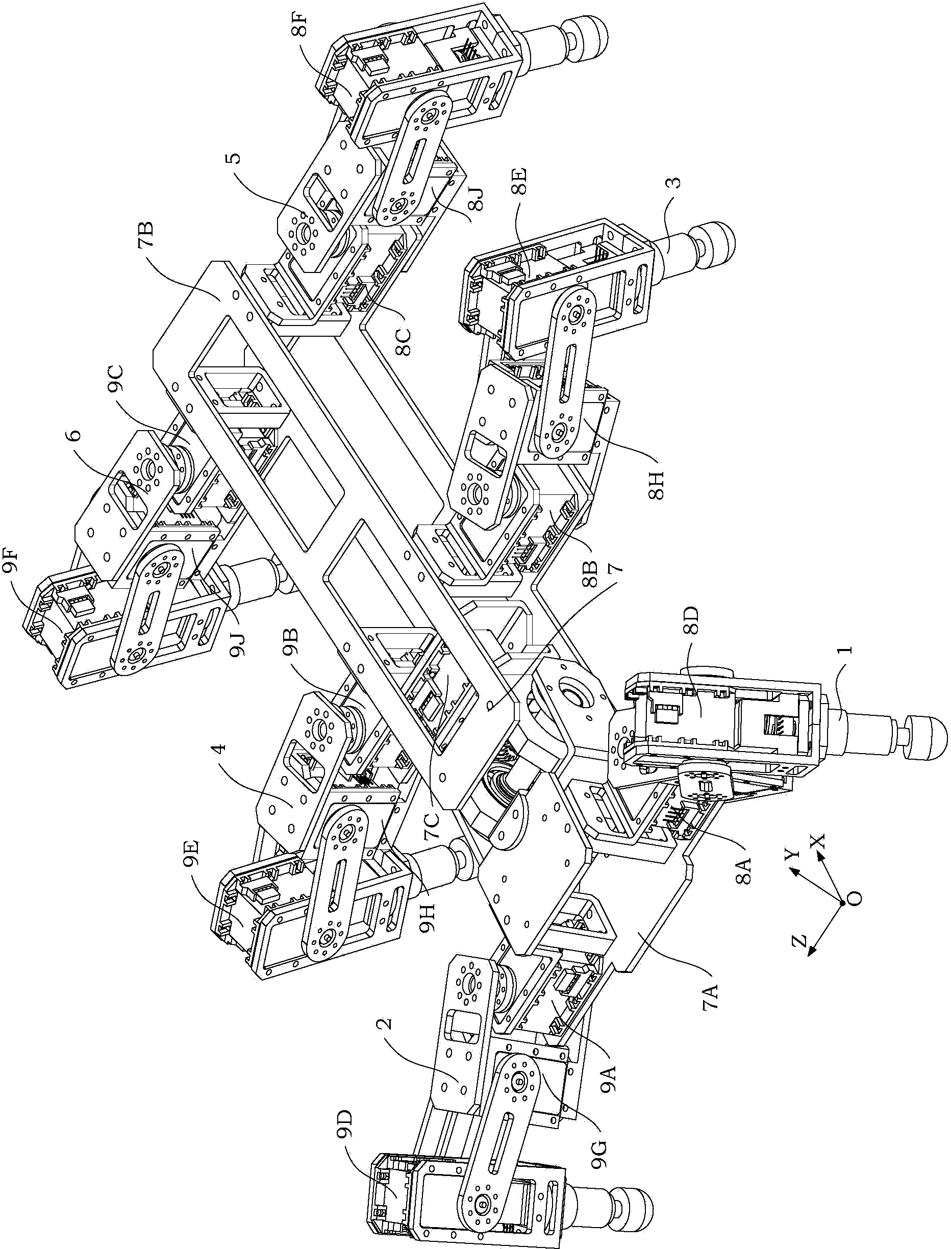 Two-stage buffer foot device applicable to obstacle crossing robot