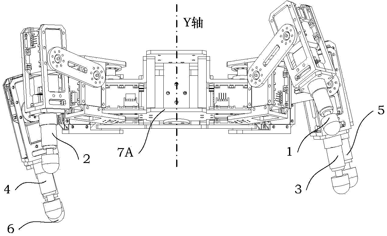 Two-stage buffer foot device applicable to obstacle crossing robot