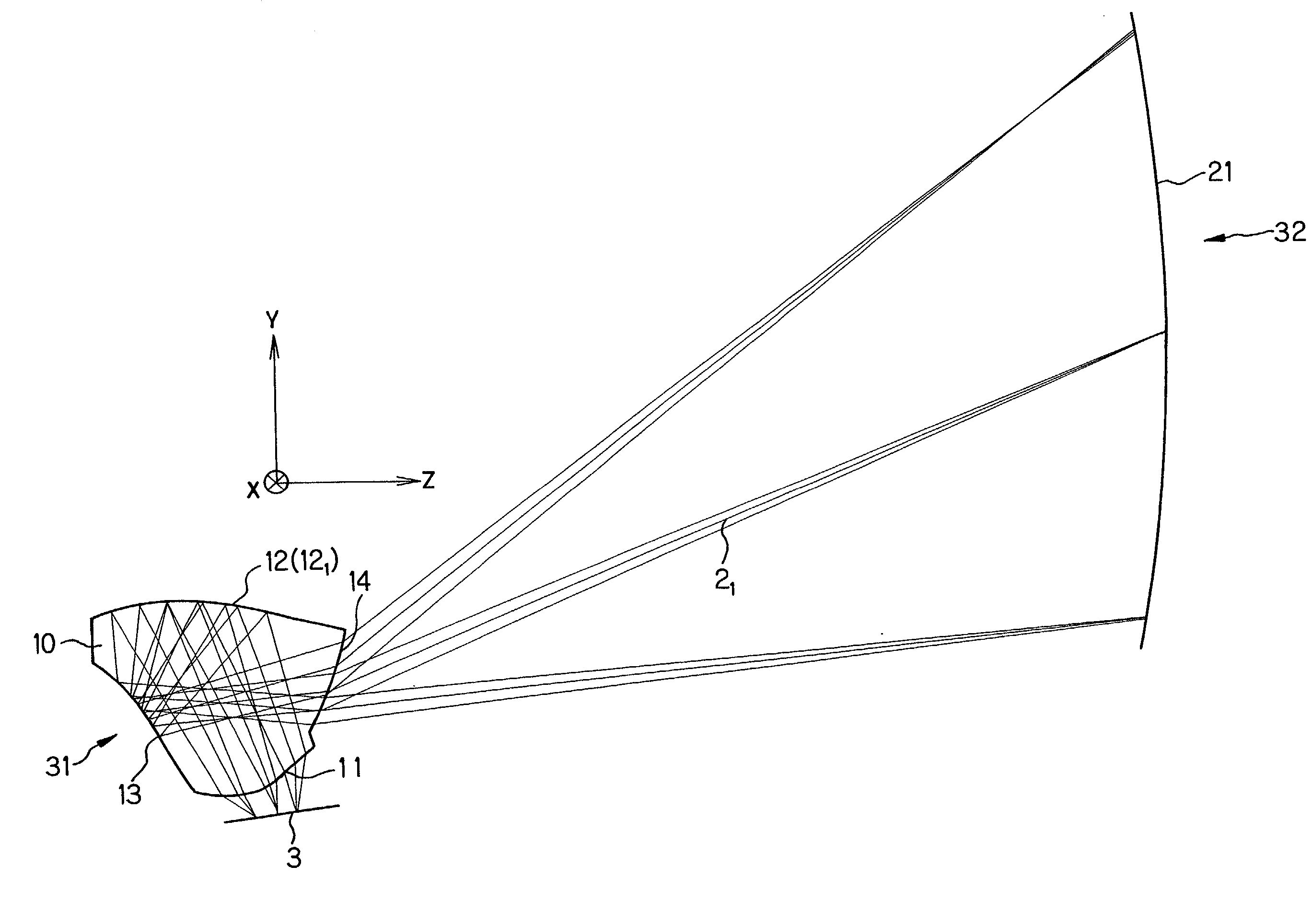 Optical path splitting element and image display apparatus using the same