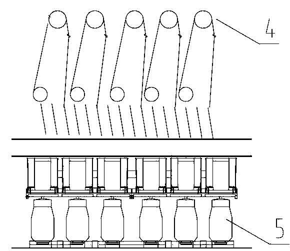 Spinning technology of spinning machine provided with novel through going shaft passive winding device