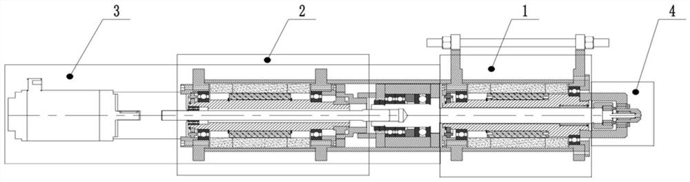 Four-motor direct drive type alternating current servo punching and riveting device and punching and riveting machine for friction stir rivet welding of multiple layers of plates