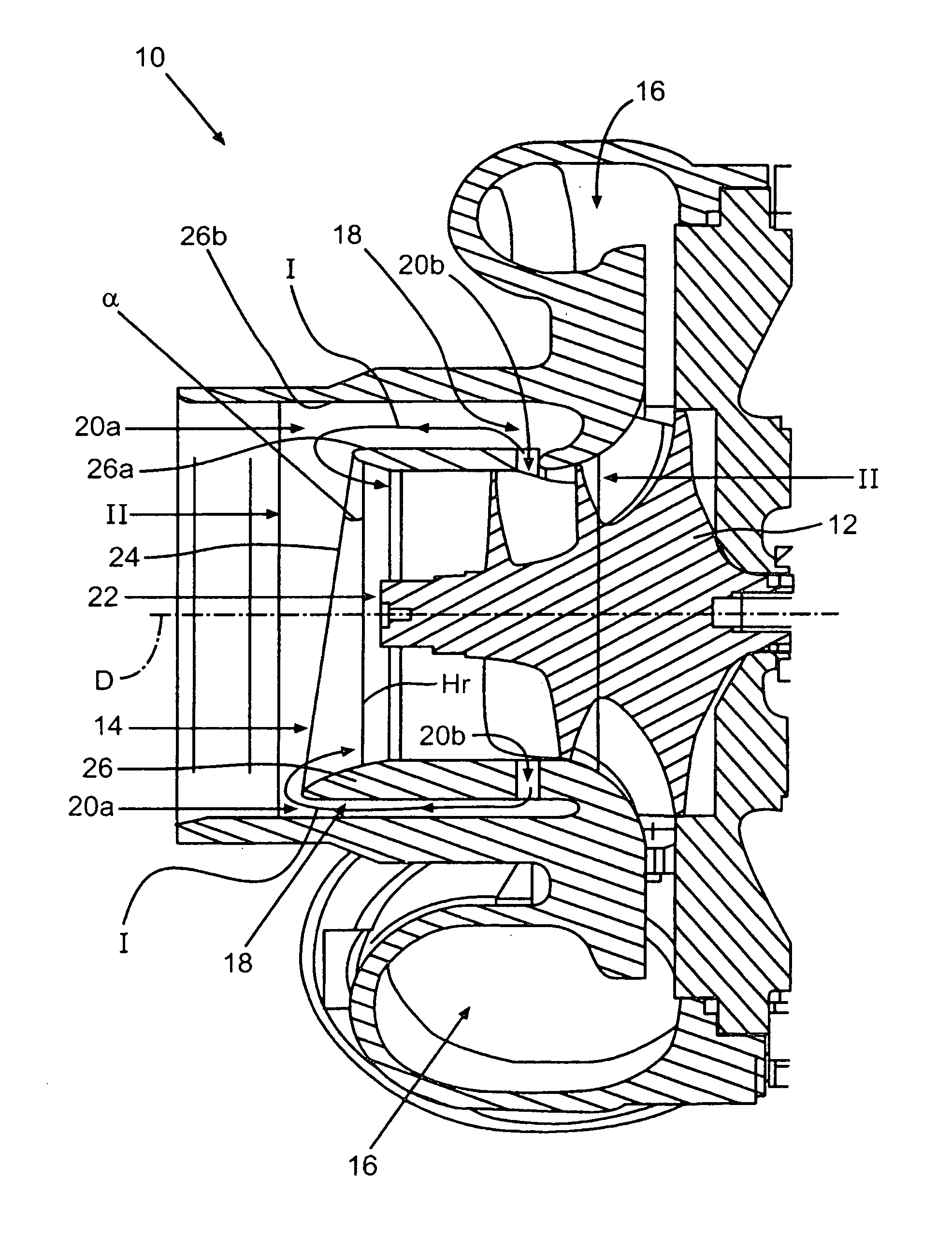 Radial compressor, particularly for an exhaust gas turbocharger of an internal combustion engine