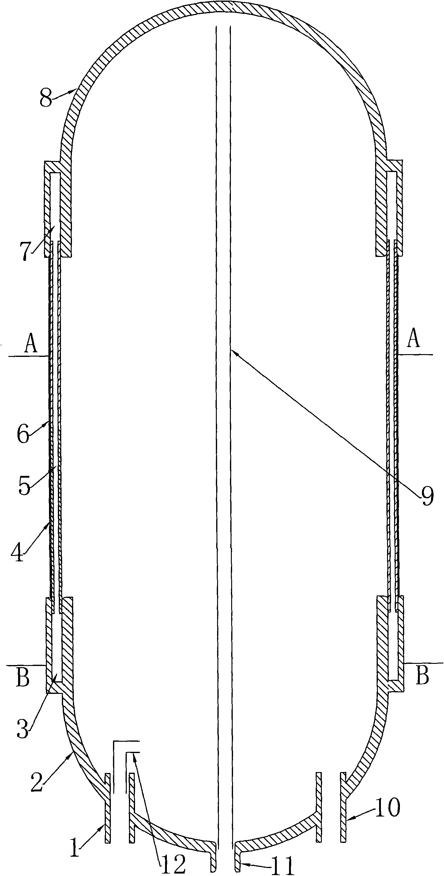 Vertical pressure-bearing double-cycle all-plastic water tank liner