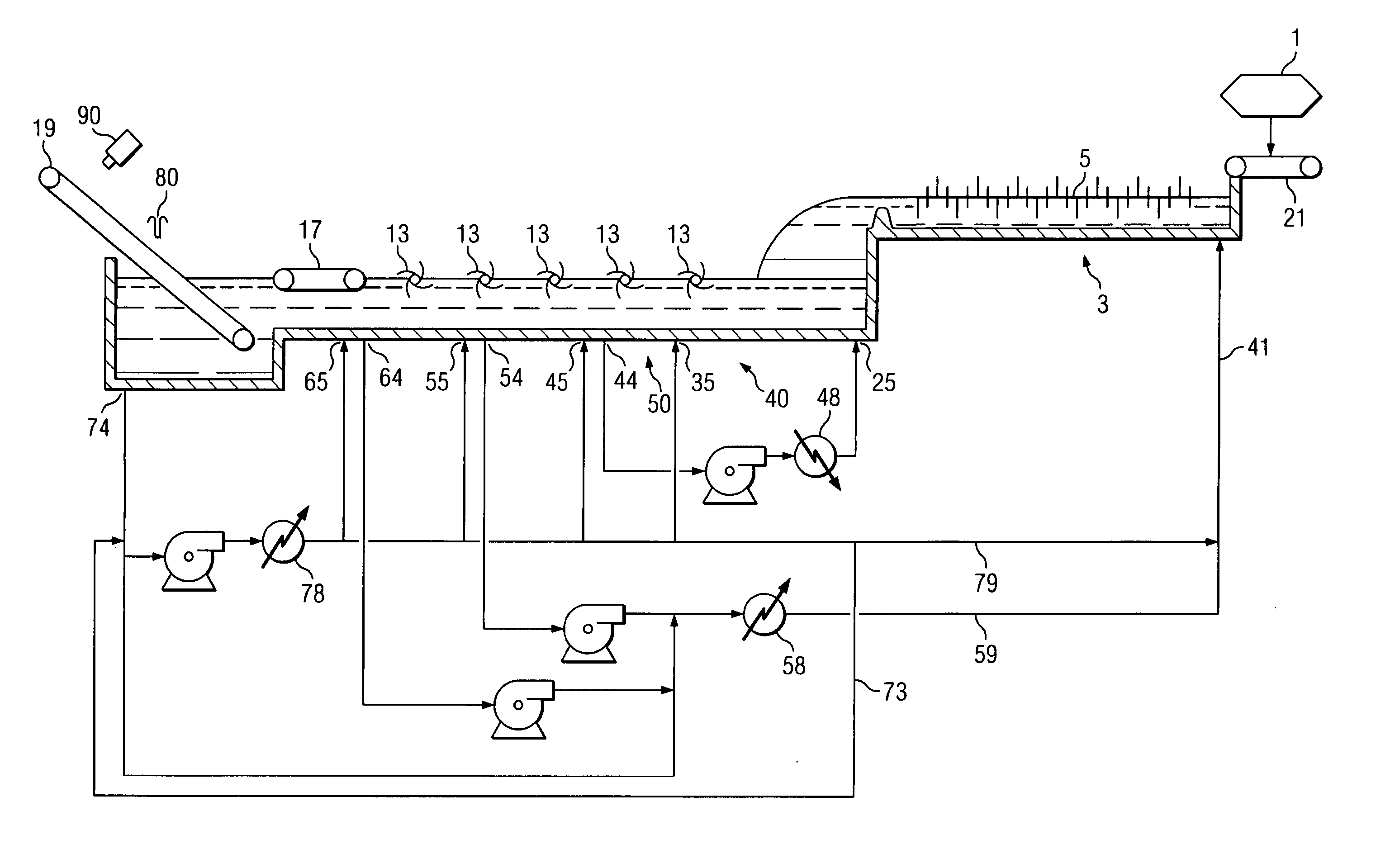 Method for continuously making kettle style potato chips