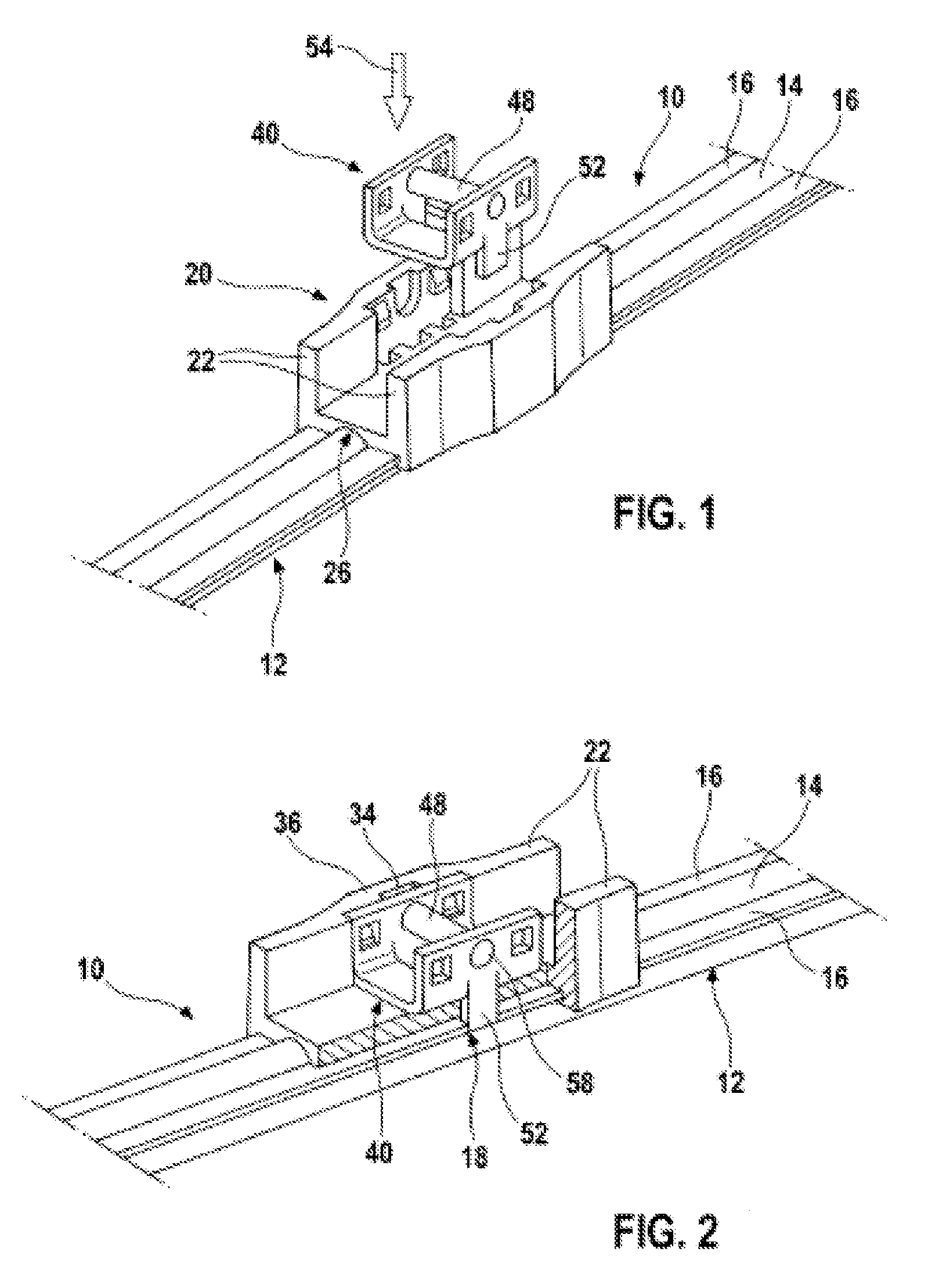 Wiper blade of flat beam construction