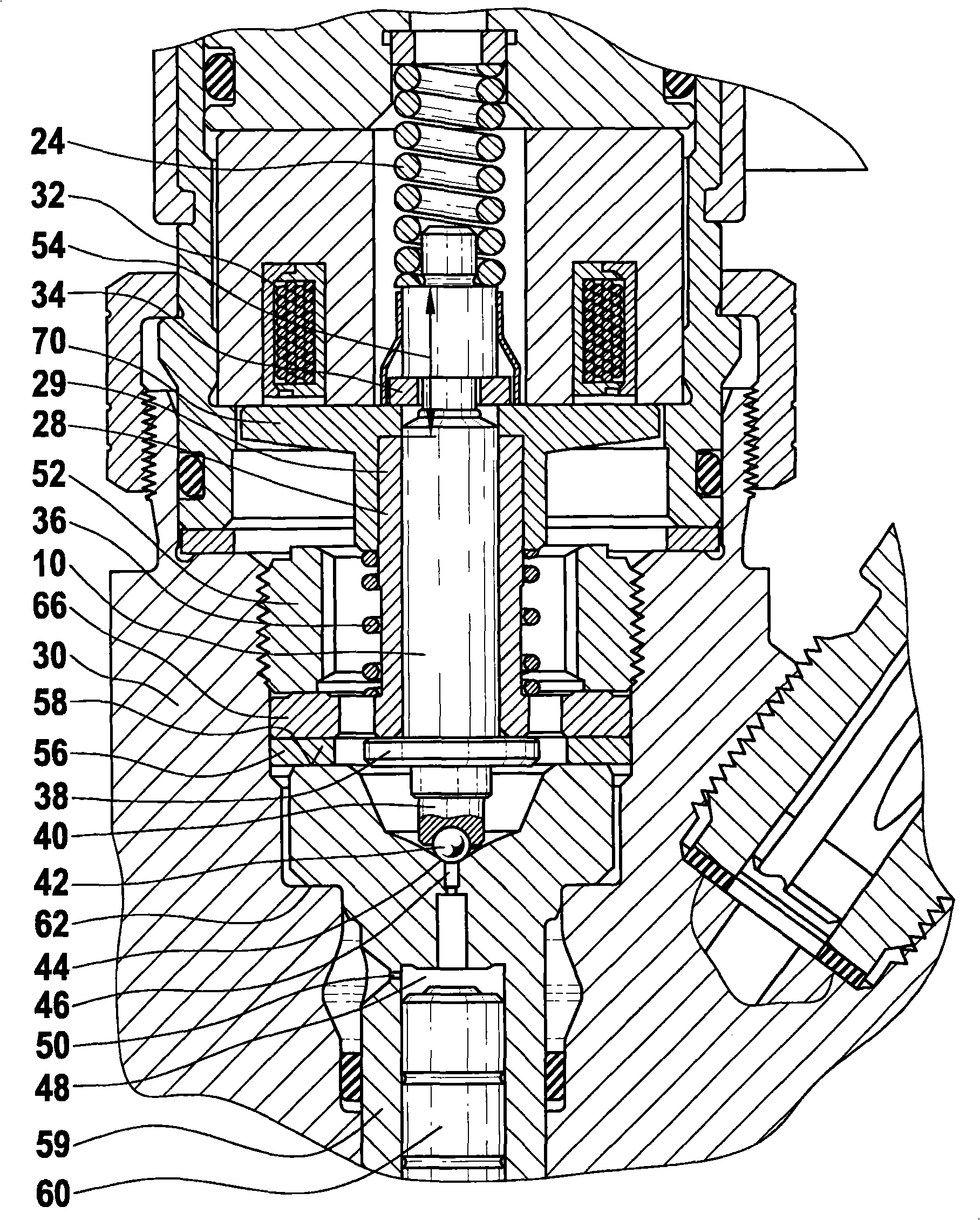 Optimized armature assembly guidance for solenoid valves