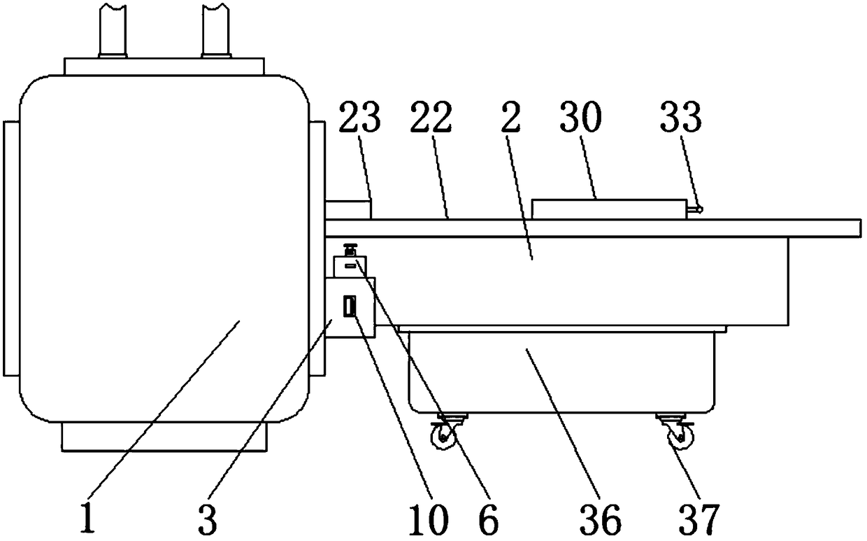 Magnetic resonance imaging multifunctional inspection bed used for inspection in internal medicine department and using method of magnetic resonance imaging multifunctional inspection bed