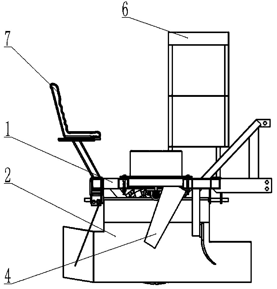 Wide-narrow dual-row ridging seed pre-cutting type cassava planting machine