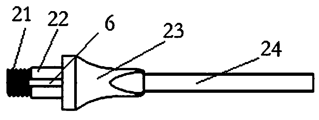 Core bar of forming die extruded by perforated bar material