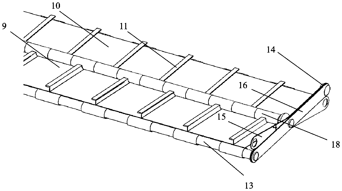 Automatic telescopic type sludge storage bin sealing cover plate device