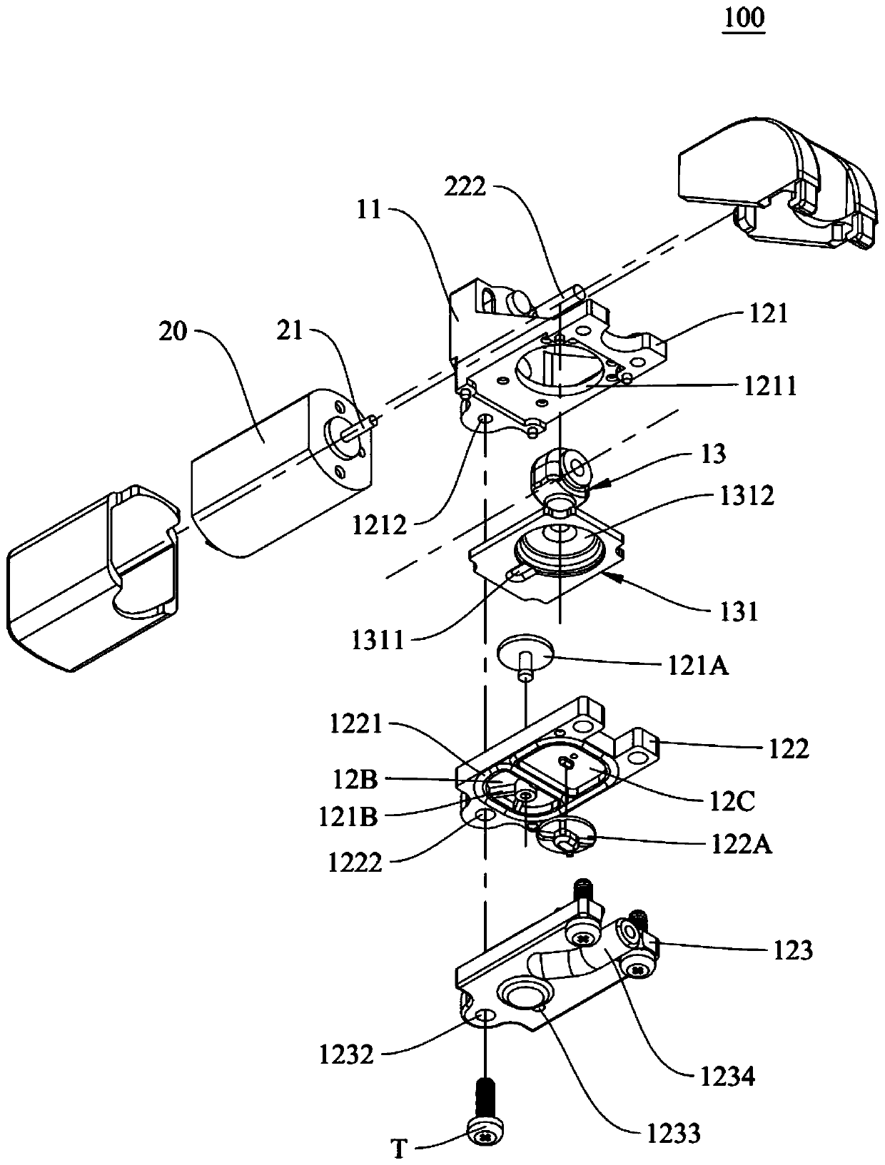 Single arm micro pneumatic pump device