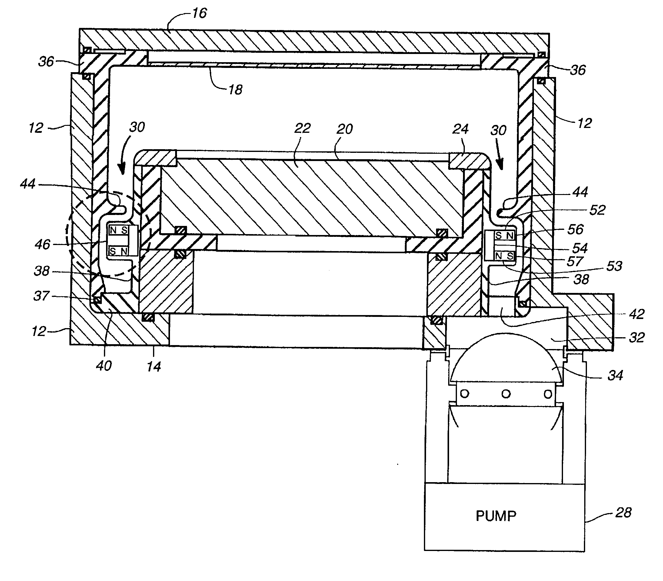 Magnetic barrier for plasma in chamber exhaust