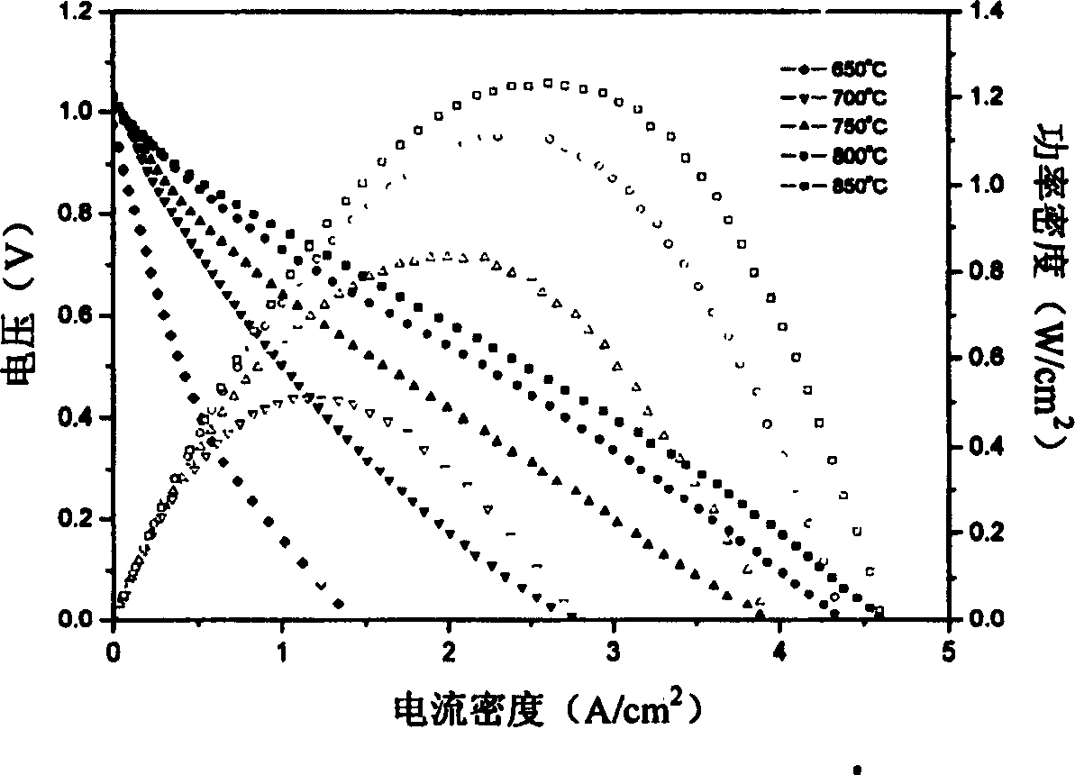 Method for preparing anode-support type yttrium oxide stable zirconium oxide electrolyte membrane