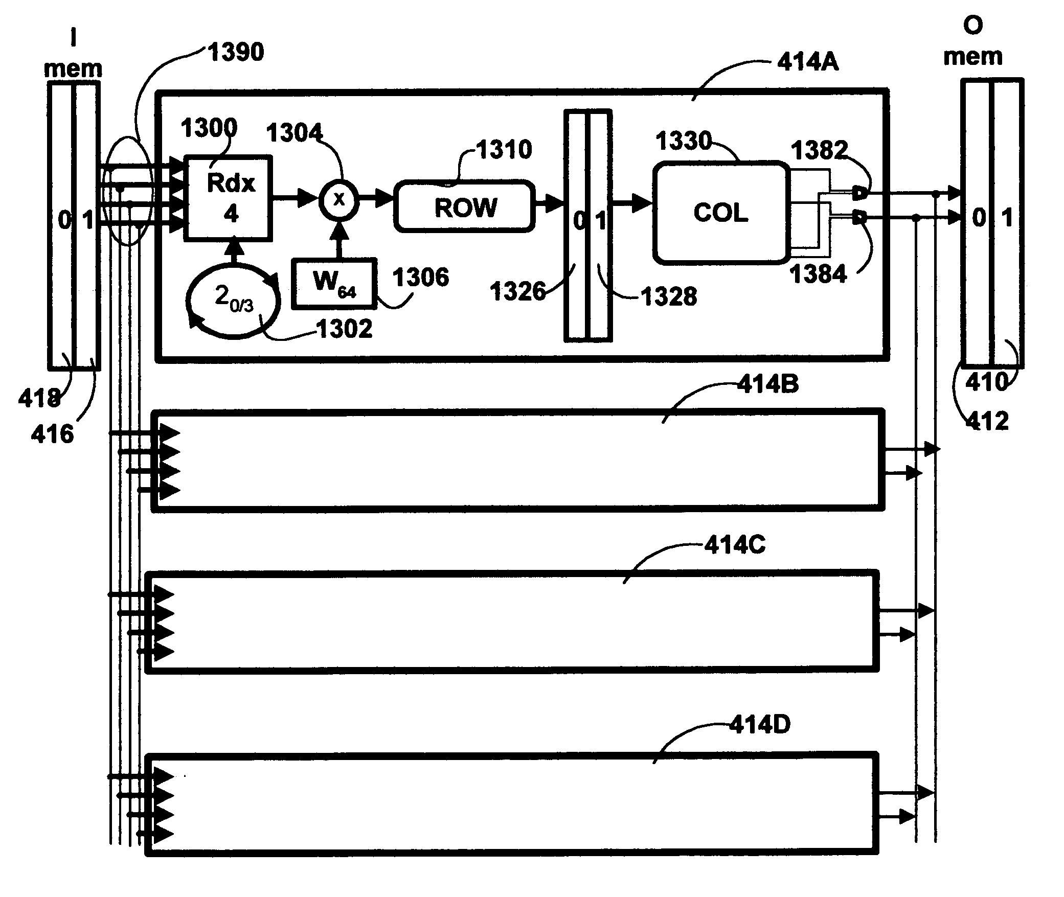 Method and apparatus for a DFT/IDFT engine supporting multiple X-DSL protocols