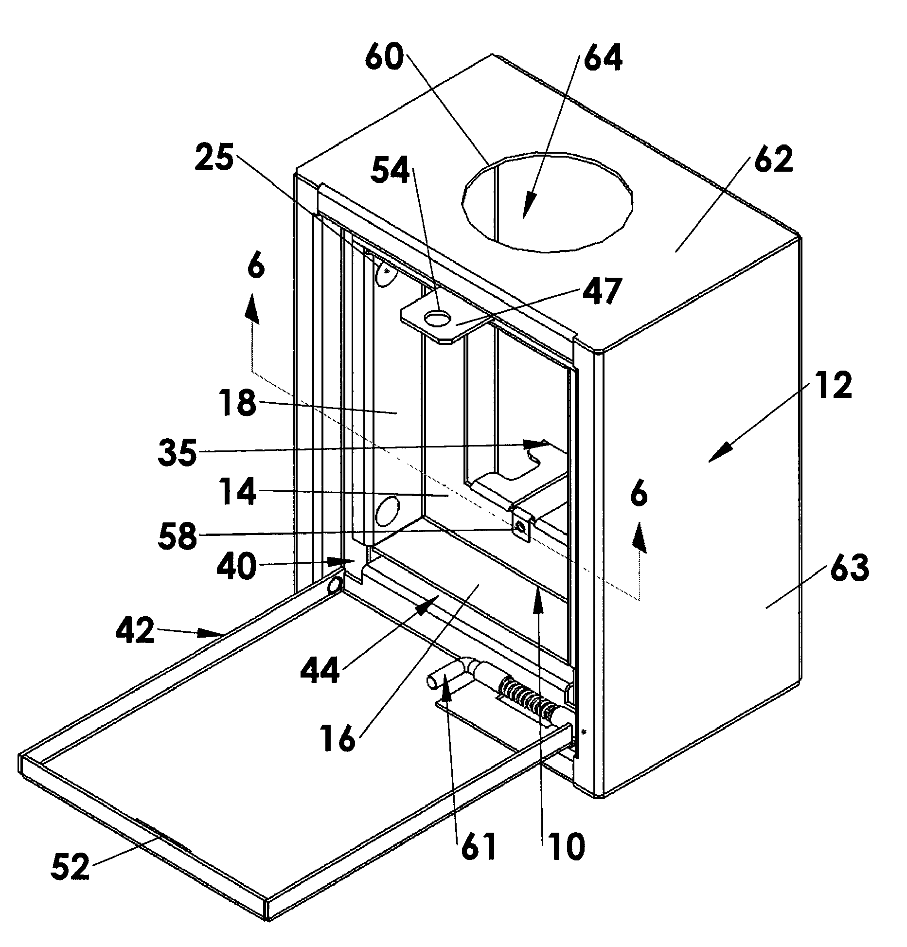 Back plate for network connection box