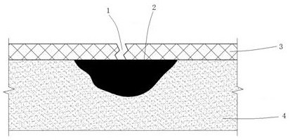 Desilting, grouting and reinforcing method for cracks of pavement with empty bottom