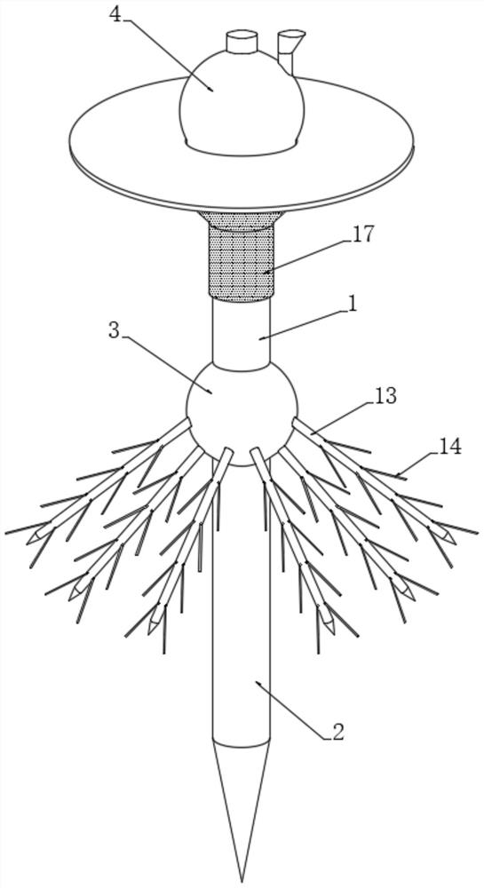 Soil anti-freezing remediation embedded rod