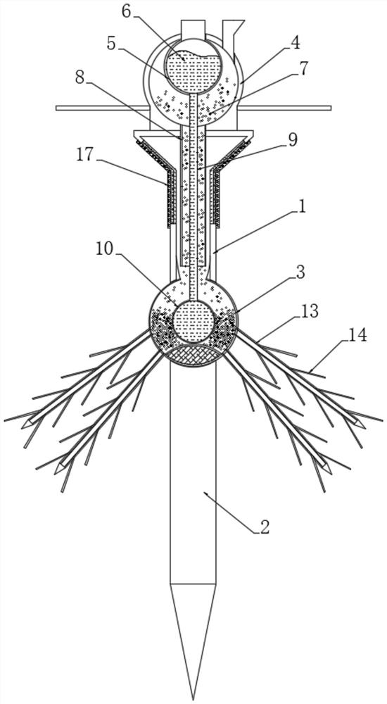 Soil anti-freezing remediation embedded rod