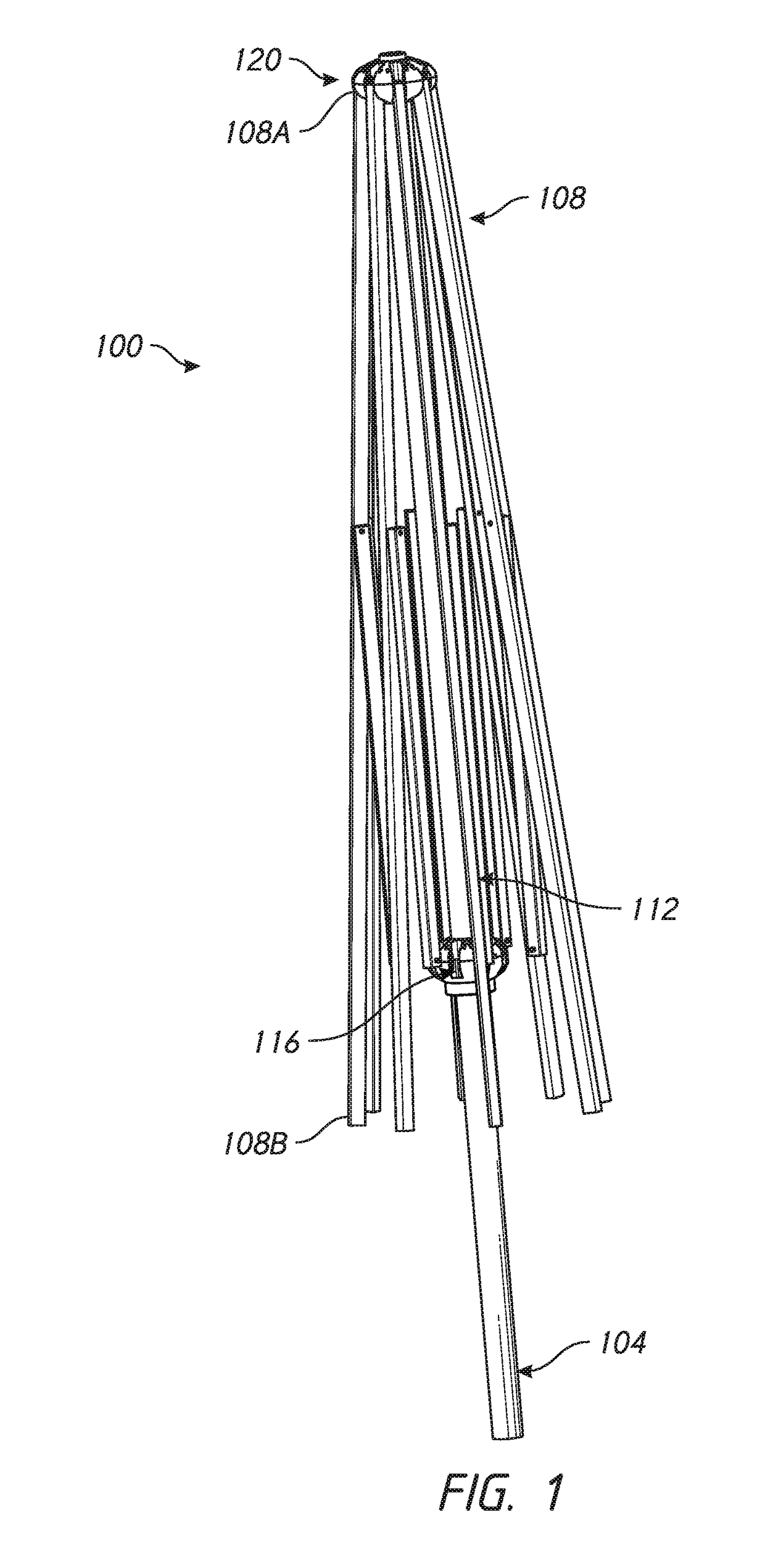 Quick assembly methods and components for shade structures