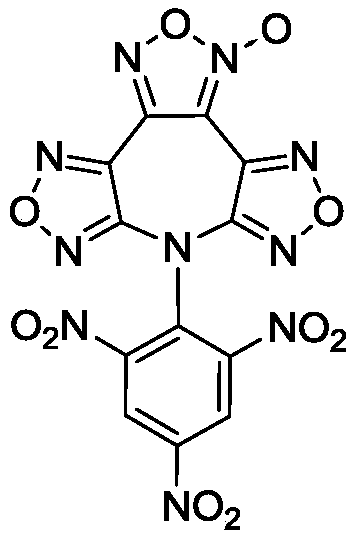 7-(2,4,6-Trinitrophenyl)difurazano-furoxano-azepine compound