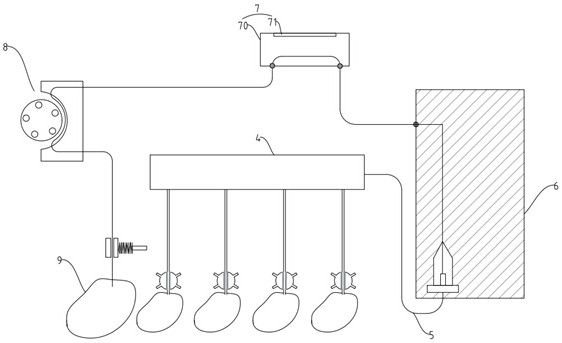 Kit for detecting salivary liquefied carbohydrate antigen 6, adaptive detection device and detection method