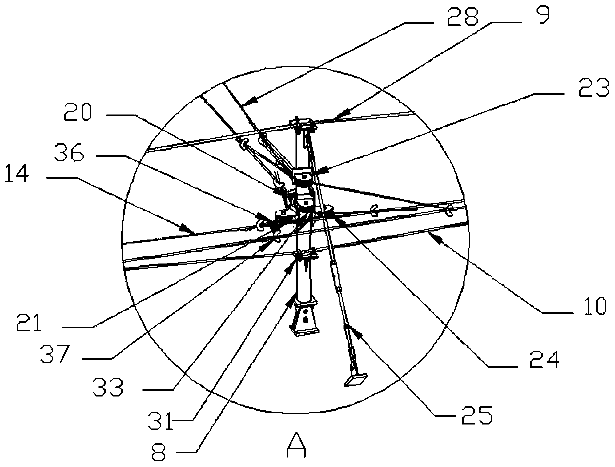 Pre-stressed flexible support inclined uniaxial tracking system