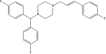 Flunarizine derivative, preparation method and use thereof