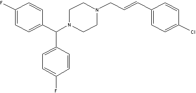 Flunarizine derivative, preparation method and use thereof