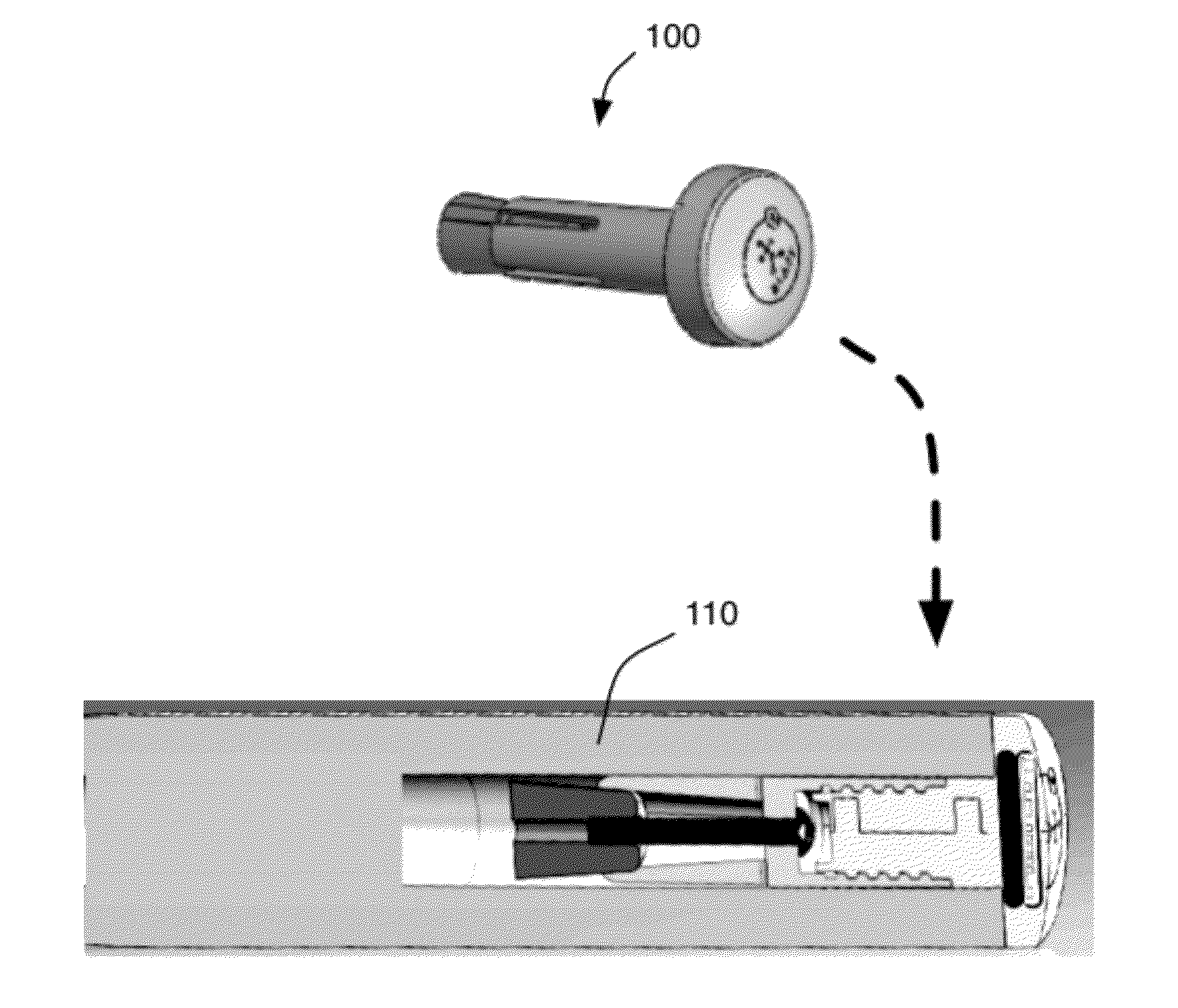 Handle integrated motion capture element mount