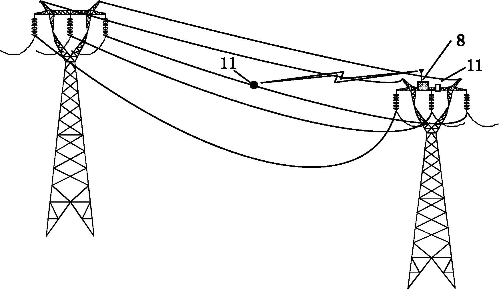 On-line monitoring device for transmission line