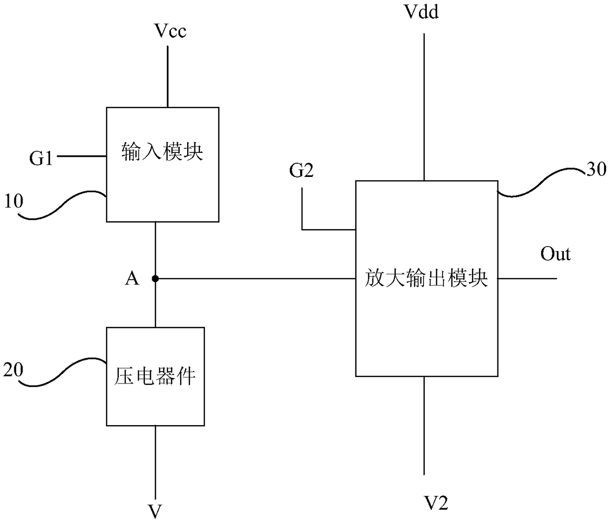 Time division multiplexing piezoelectric circuit and control method thereof, and piezoelectric apparatus