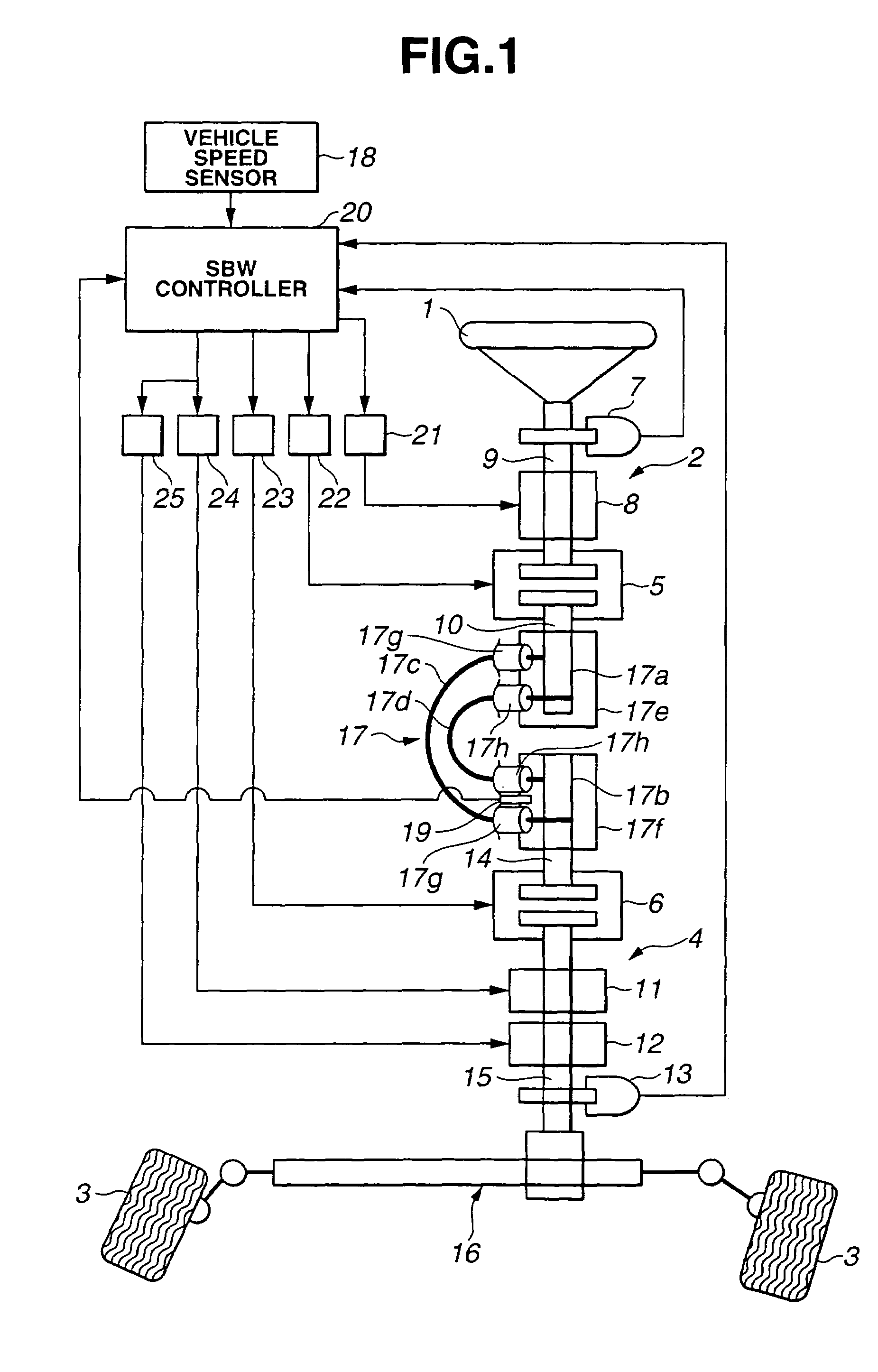 Fail-safe steering system for a vehicle