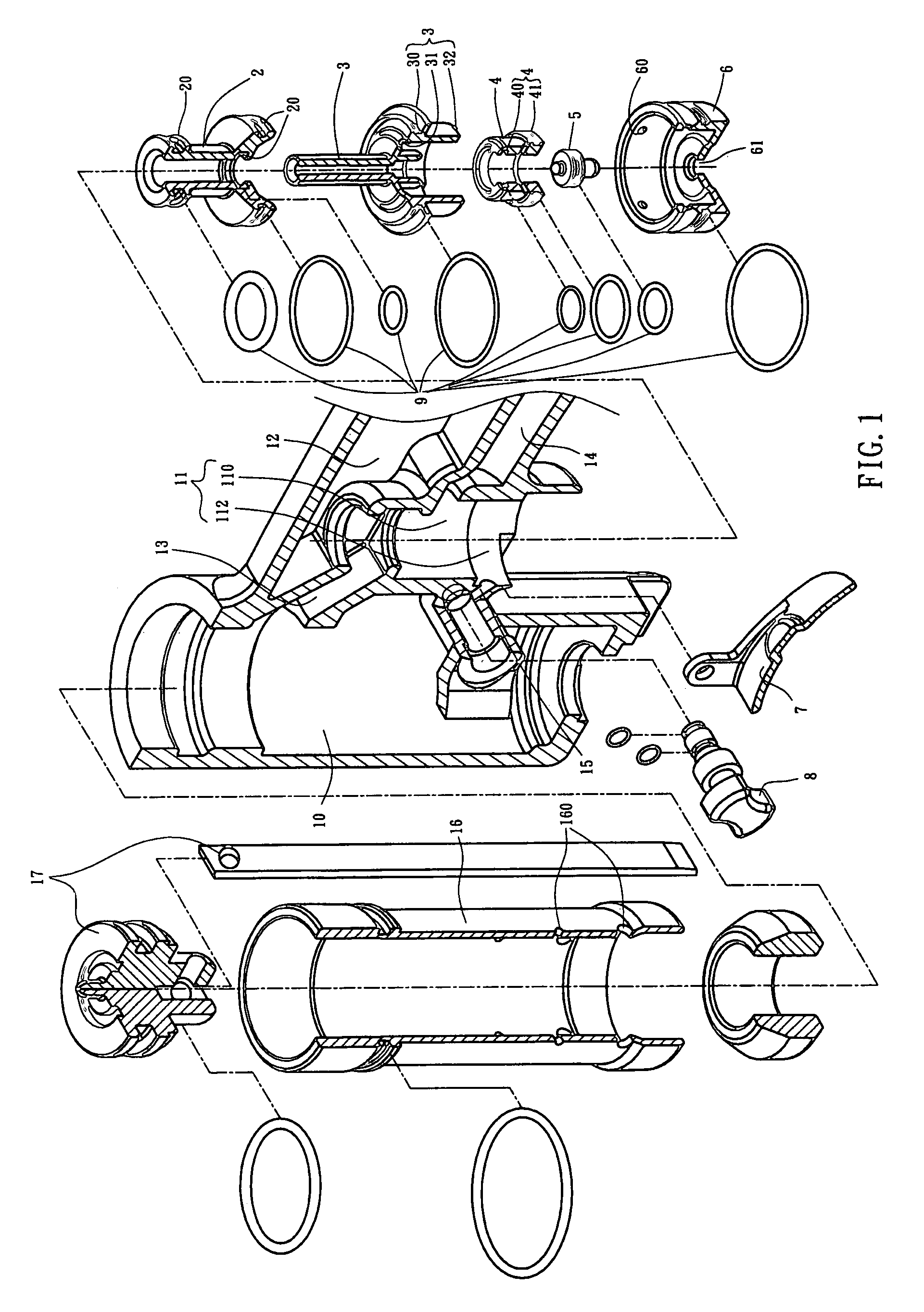 Air path arrangement for pneumatic nail gun