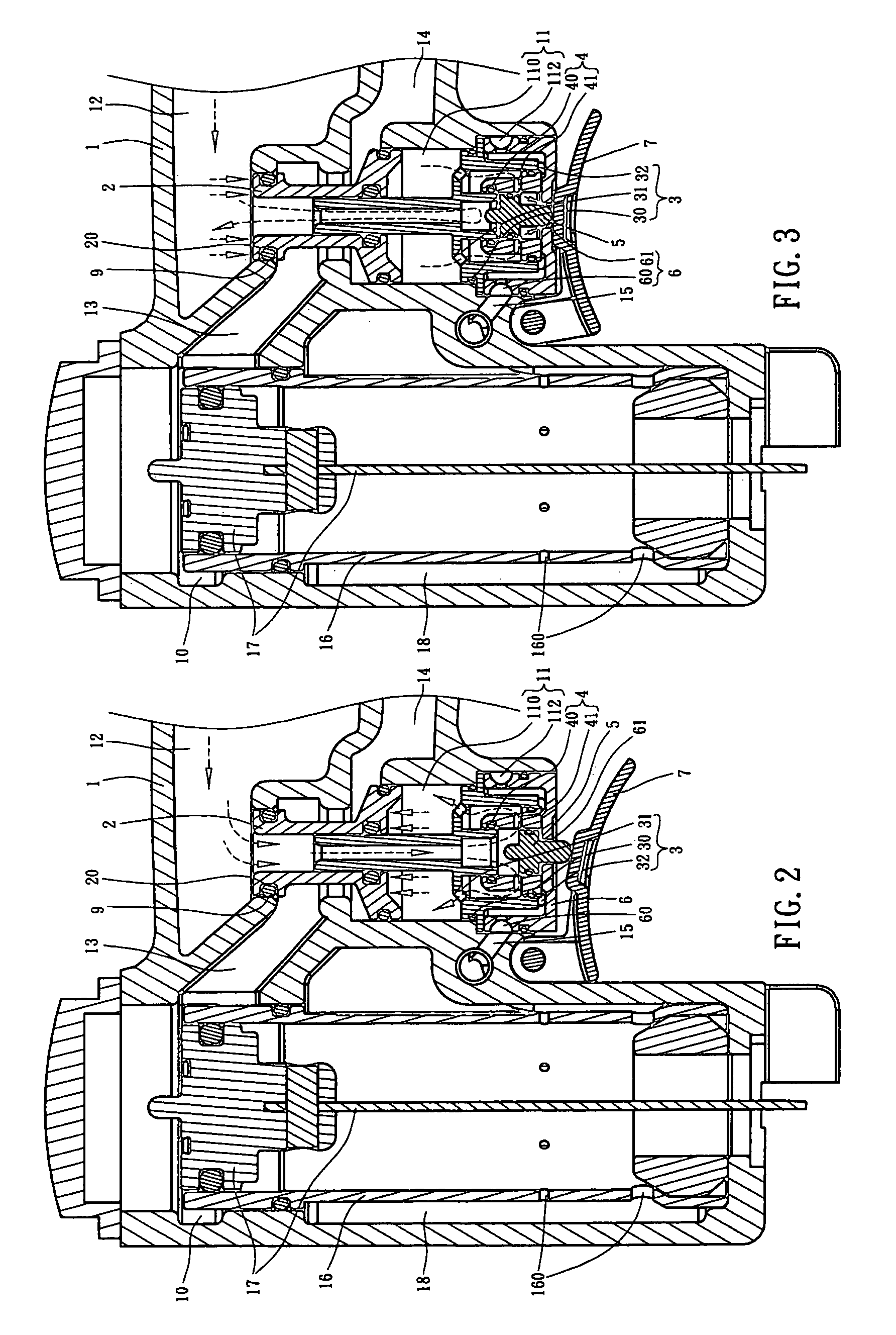 Air path arrangement for pneumatic nail gun