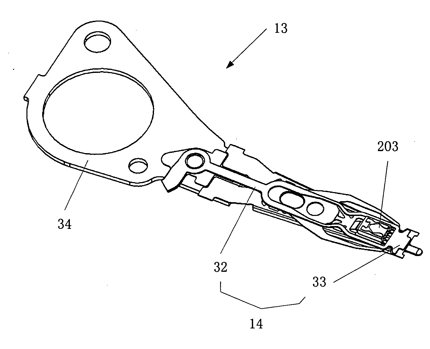 Head arm assembly, head stack assembly and disk drive unit using the same