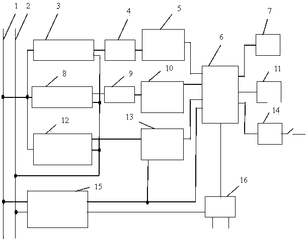 Device used for detecting direct current power supply connected to alternating current power supply and direct current power supply ripples and used in transformer substation