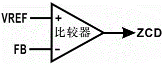 Transformer secondary winding zero current detection circuit for led drive power supply