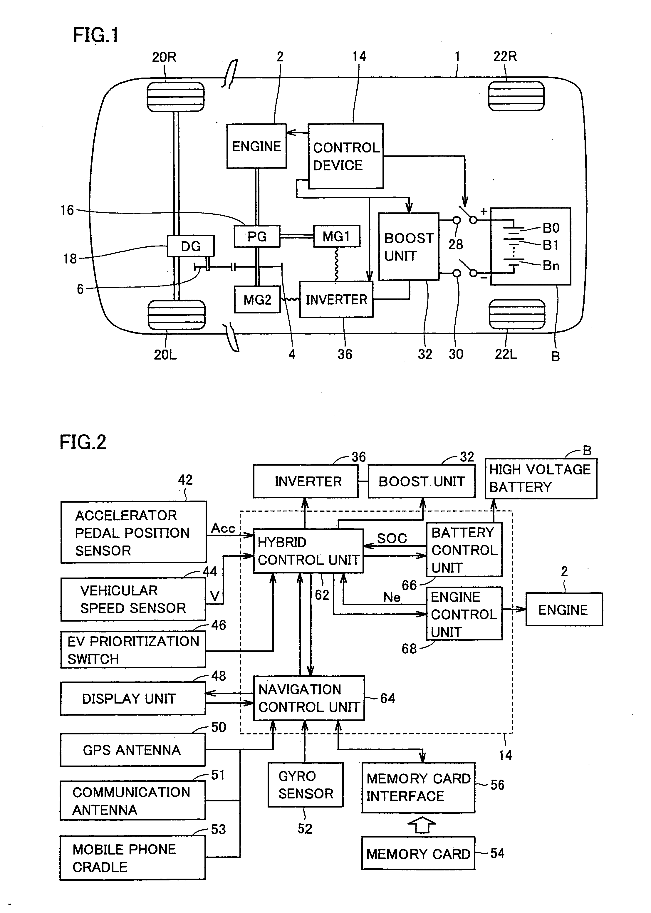 Vehicular display device, method of controlling the same, program, and storage medium having program stored therein