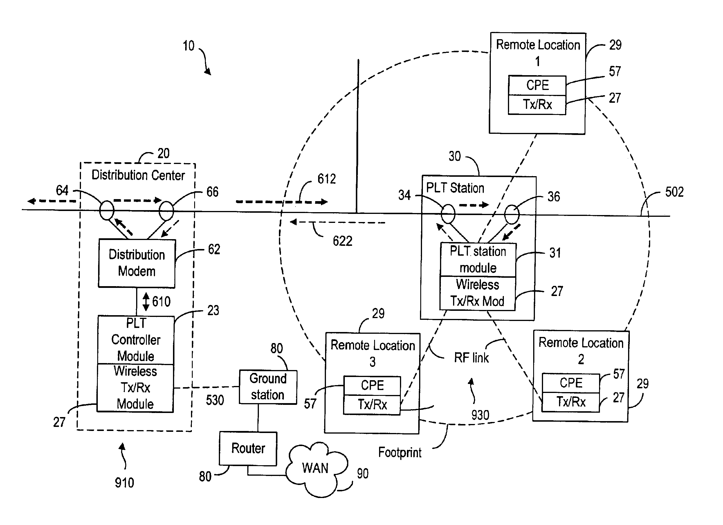 Communications system for providing broadband communications using a medium voltage cable of a power system