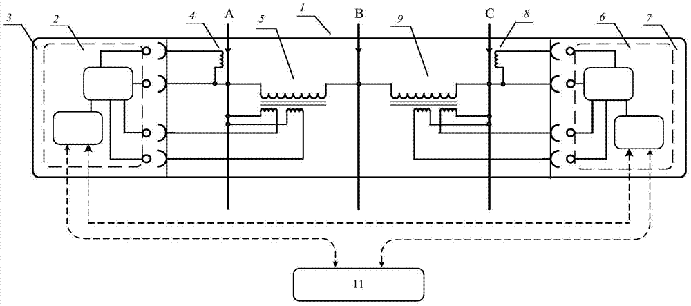 High voltage electric energy meter with metering unit capable of being charged to replace