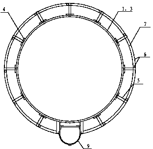 Annular hanging platform for mounting stove shell of hot-blast stove, and mounting and dismounting method thereof