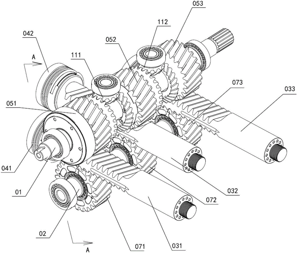 Series connection non-crankshaft engine transmission mechanism and engine with series connection non-crankshaft engine transmission mechanism