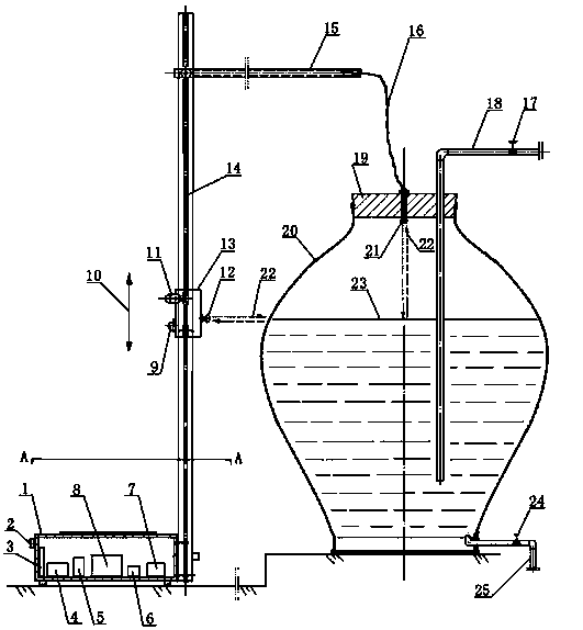 Automatic detection device for wine storage tank