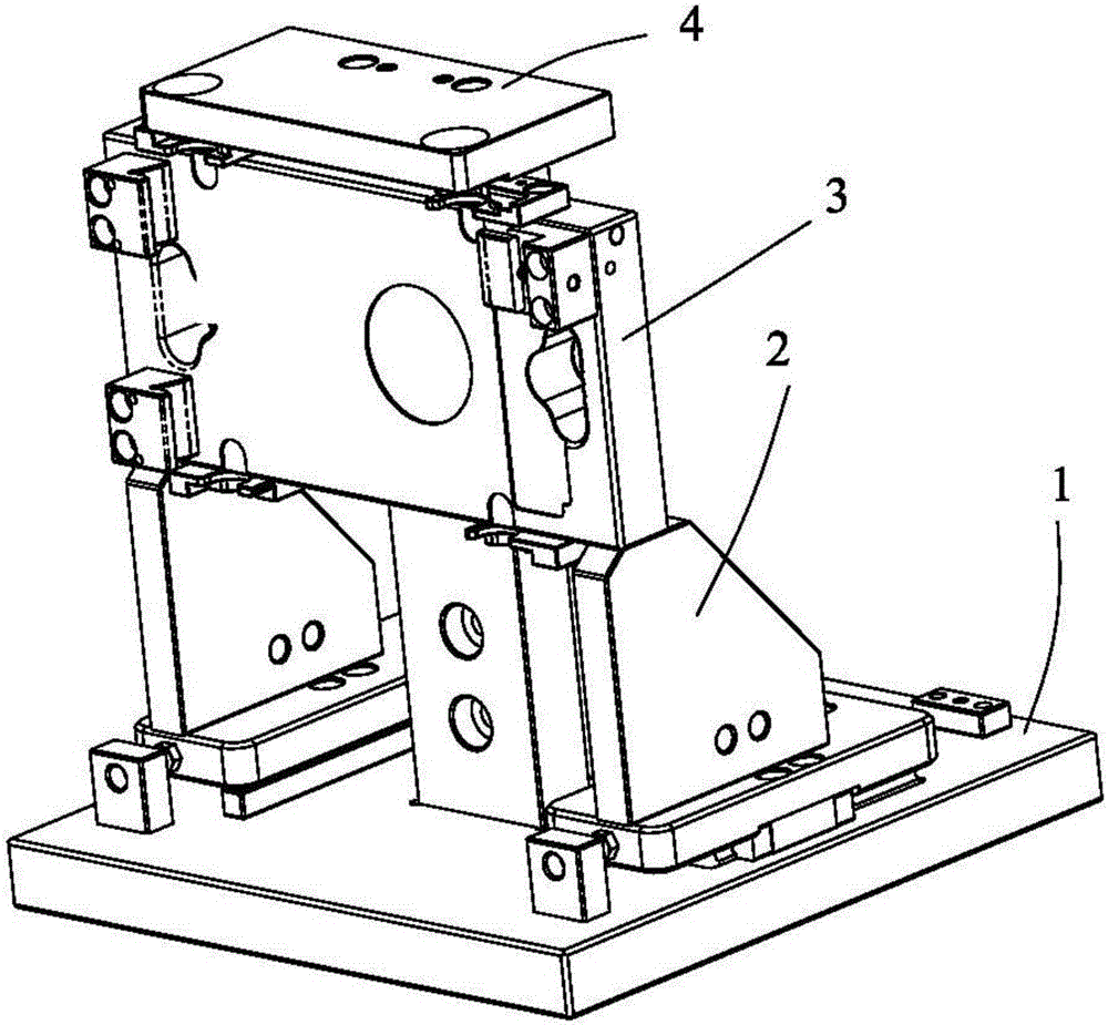 Working method for jig for locking or detaching screws on side faces in two directions