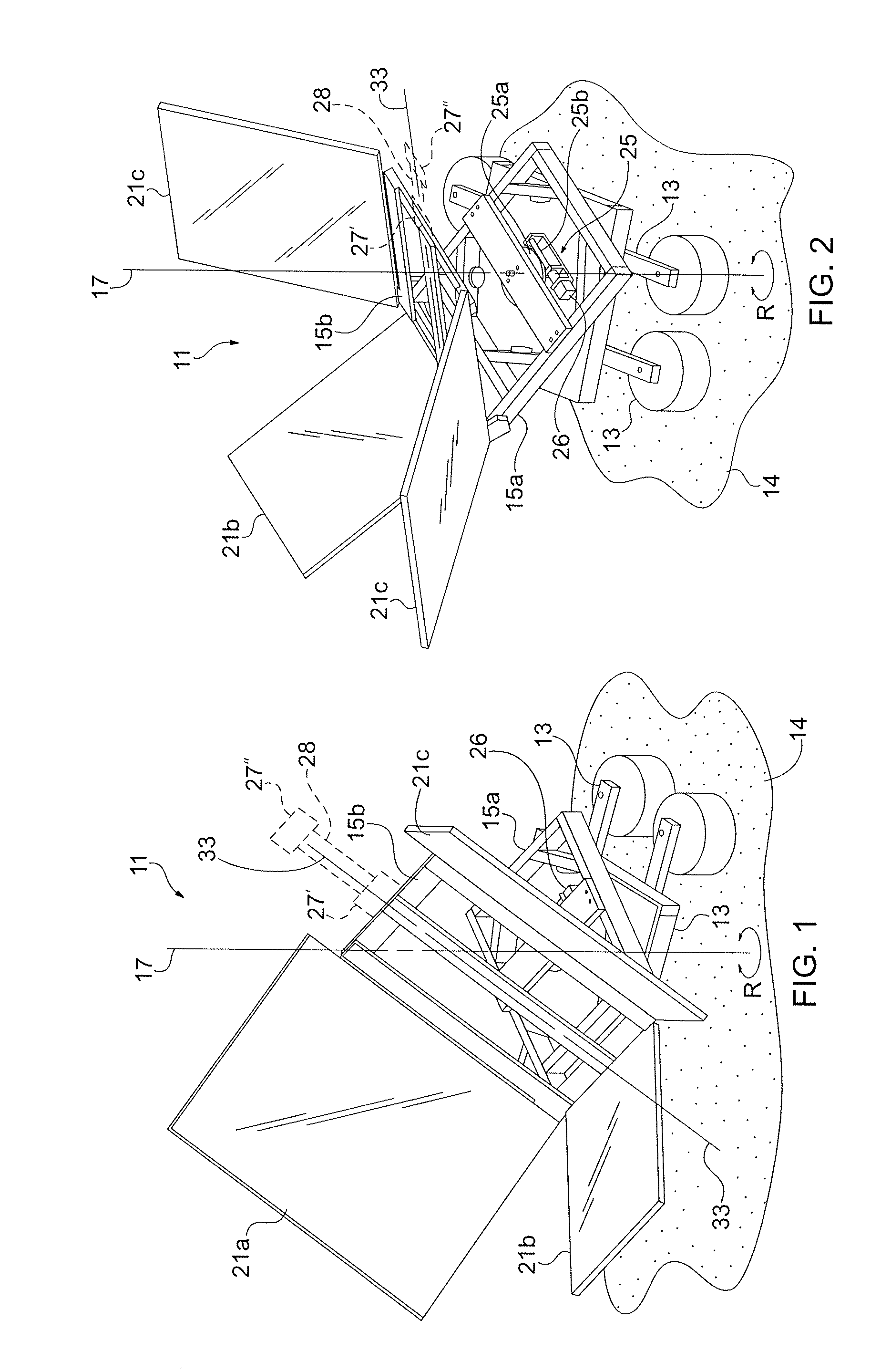 Solar energy collection system employing reflectors and sun tracking