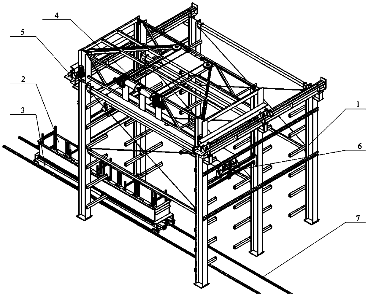 Pipe type automatic three-dimensional warehouse and warehouse-out and in method