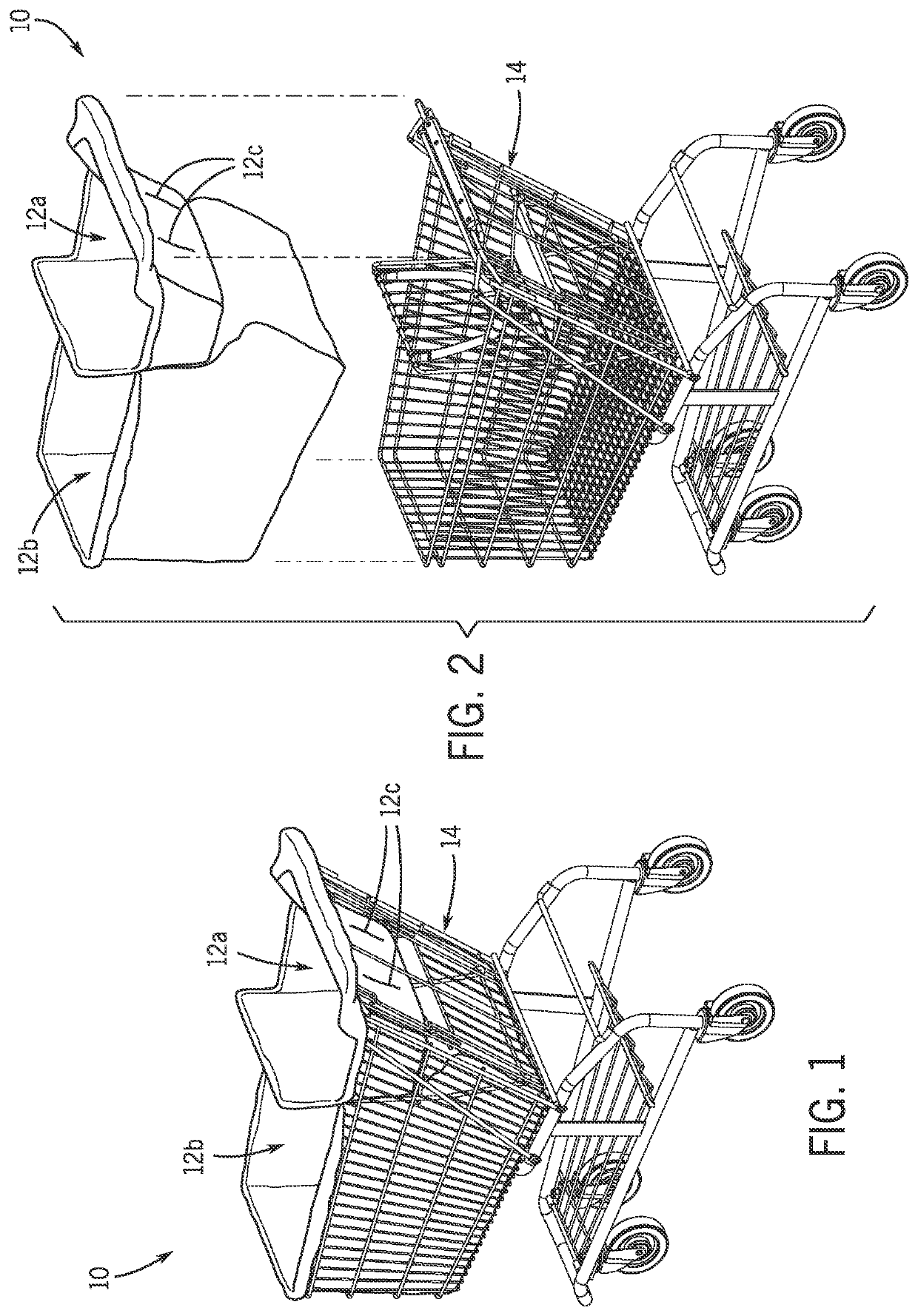 Disposable shopping cart liners