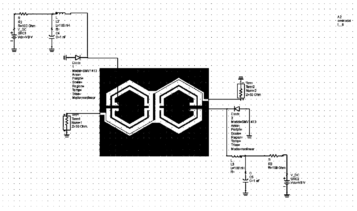 A regular hexagonal ring-type microstrip double-pass charged tuned filter