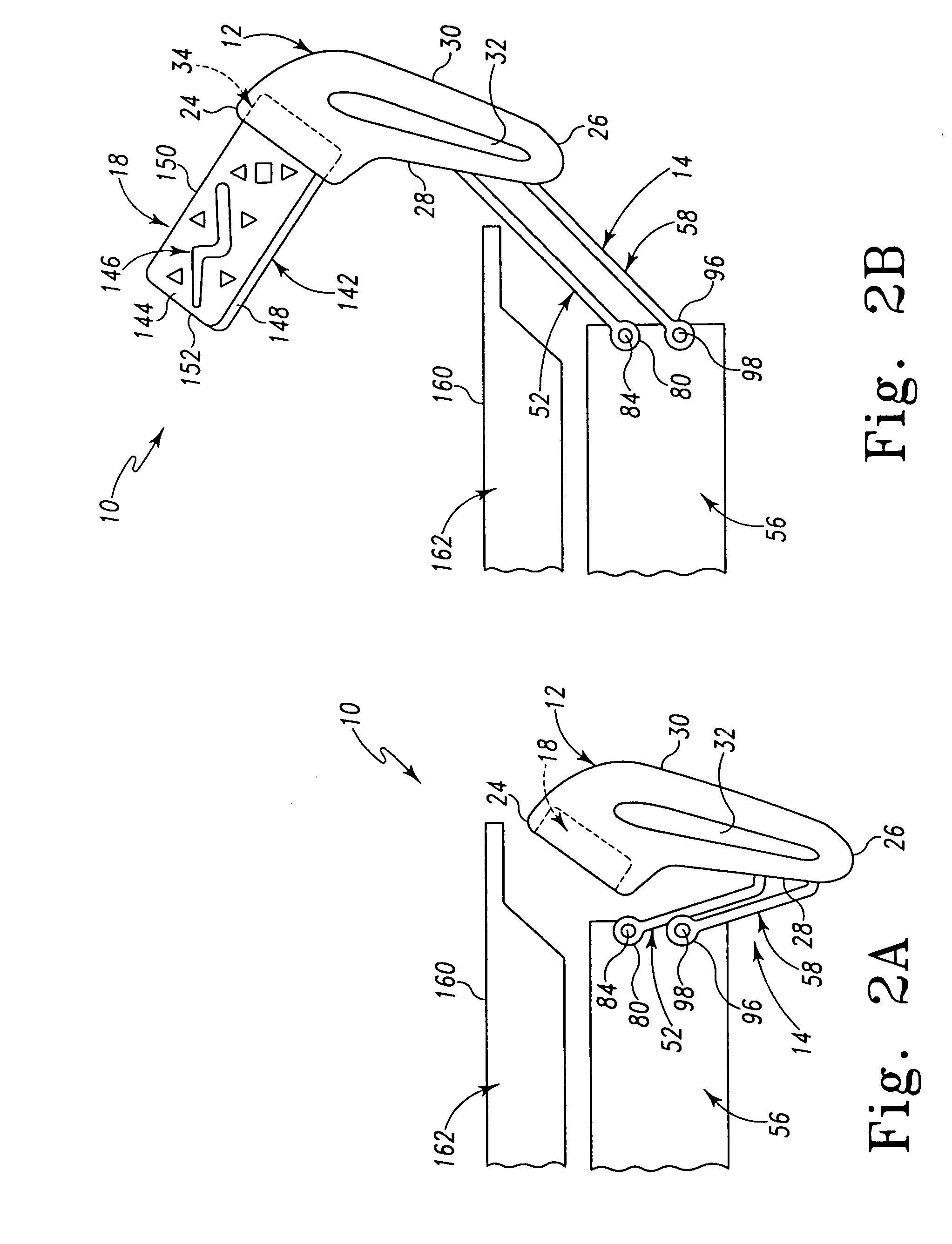 Movable control panel for a patient support